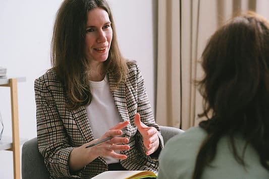 Counsellor having a session with a client